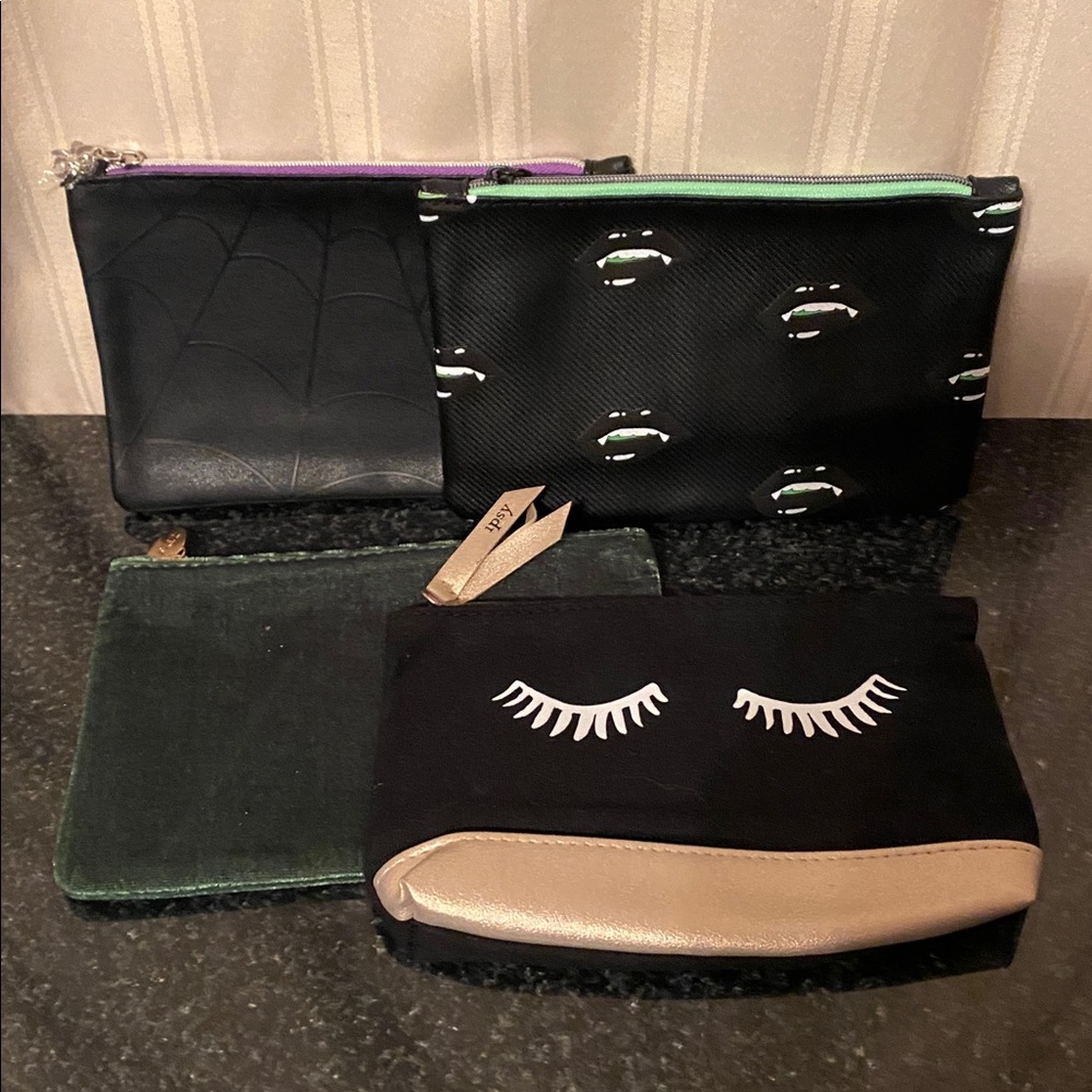 Set of 4 Ipsy Cosmetic Bags